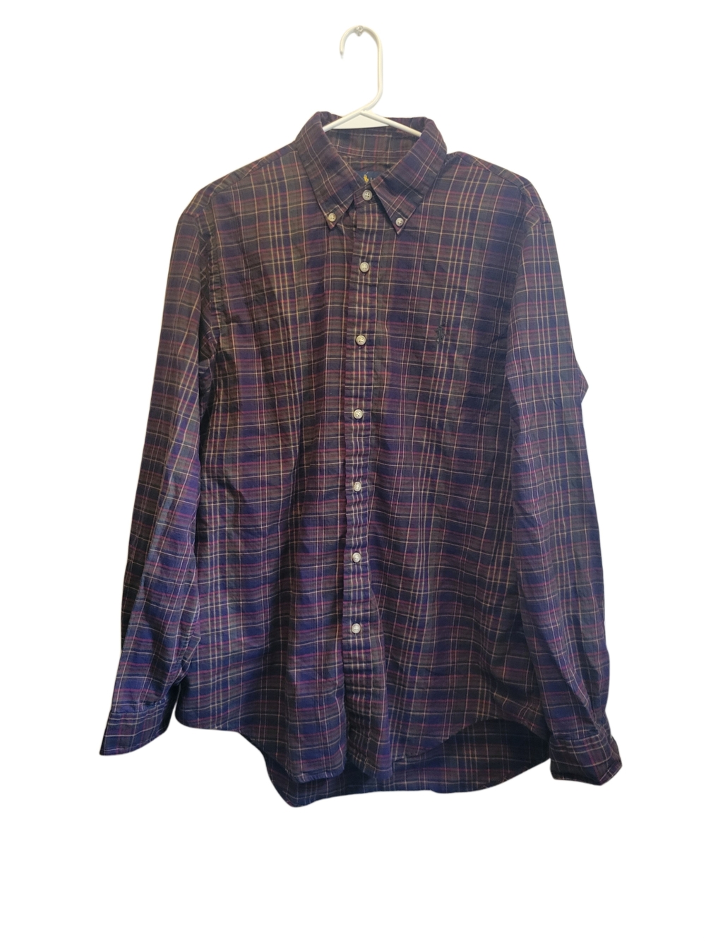 Ralph Lauren - Men’s Purple Plaid Button-Down Shirt - Picture 2 of 4